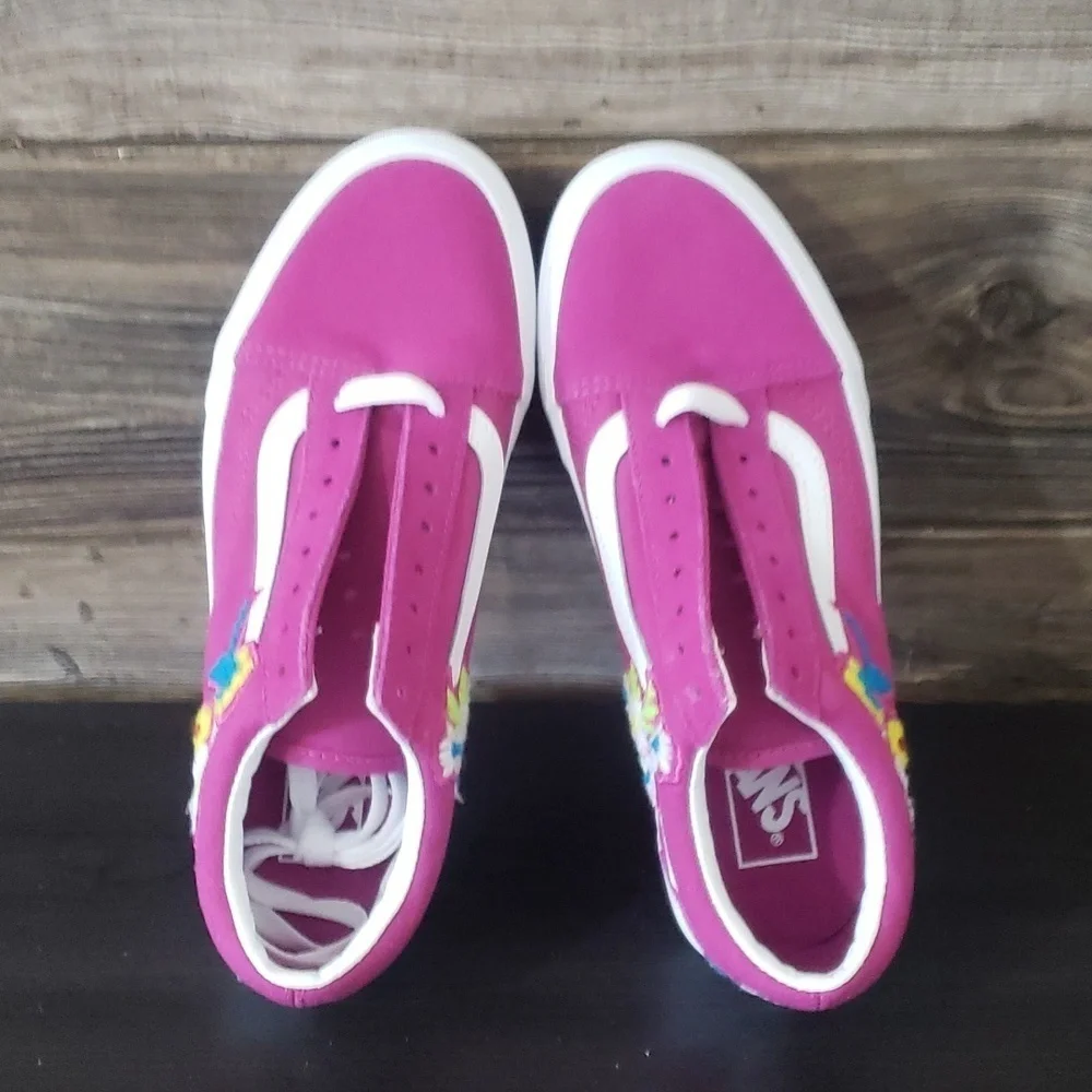 New Vans Old Skool Womens Shoes Size 6.5 Floral Pink‎ Girly Summer Skater Indie